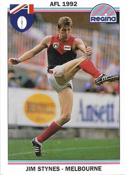 1992 AFL Regina #67 Jim Stynes Front
